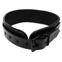 Thumbnail for Black Leather Collar With Detachable O-Ring