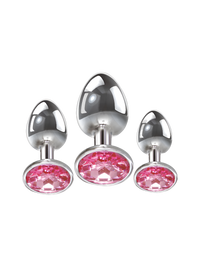 Scandals Metal Butt Plug with Crystal - Temperature Responsive Aluminium Plug