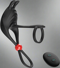 Silicone Vibrating Cock Ring with Remote Control, Adjustable Design for Ultimate Pleasure