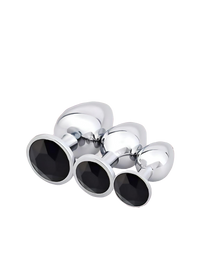 Scandals Metal Butt Plug with Crystal - Temperature Responsive Aluminium Plug