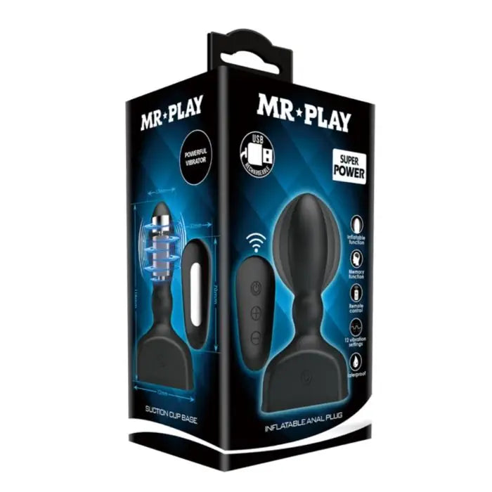 PrettyLove Mr Play Remote Control Inflatable Vibrator – Silicone Rechargeable