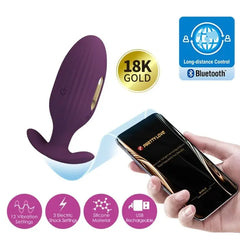 PrettyLove Jefferson App-Controlled Electro Stimulation Butt Plug – Silicone Rechargeable