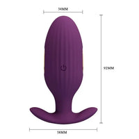 PrettyLove Jefferson App-Controlled Electro Stimulation Butt Plug – Silicone Rechargeable