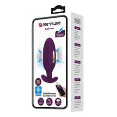 PrettyLove Jefferson App-Controlled Electro Stimulation Butt Plug – Silicone Rechargeable