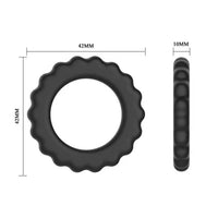 Dimensions of silicone cock ring option 2