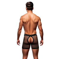 Envy Snap Down Mesh Boxer Brief Black Red