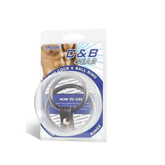 Sleek and stylish Duo Cock & Ball Ring by Blue Line, designed to maintain stamina while providing luxurious comfort.