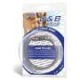 Blue Line Snap Faux Leather Popper Fasten Cock Ring Black 7.75