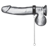 Blue Line Snap Cock Ring With Leash