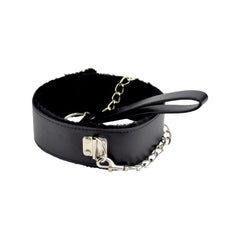 Furry Collar with Leash - Soft Comfort & Stylish Design for Submissives