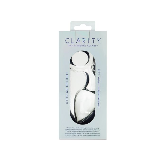 Clarity Utopian Delight 3.5 Inch Glass Butt Plug