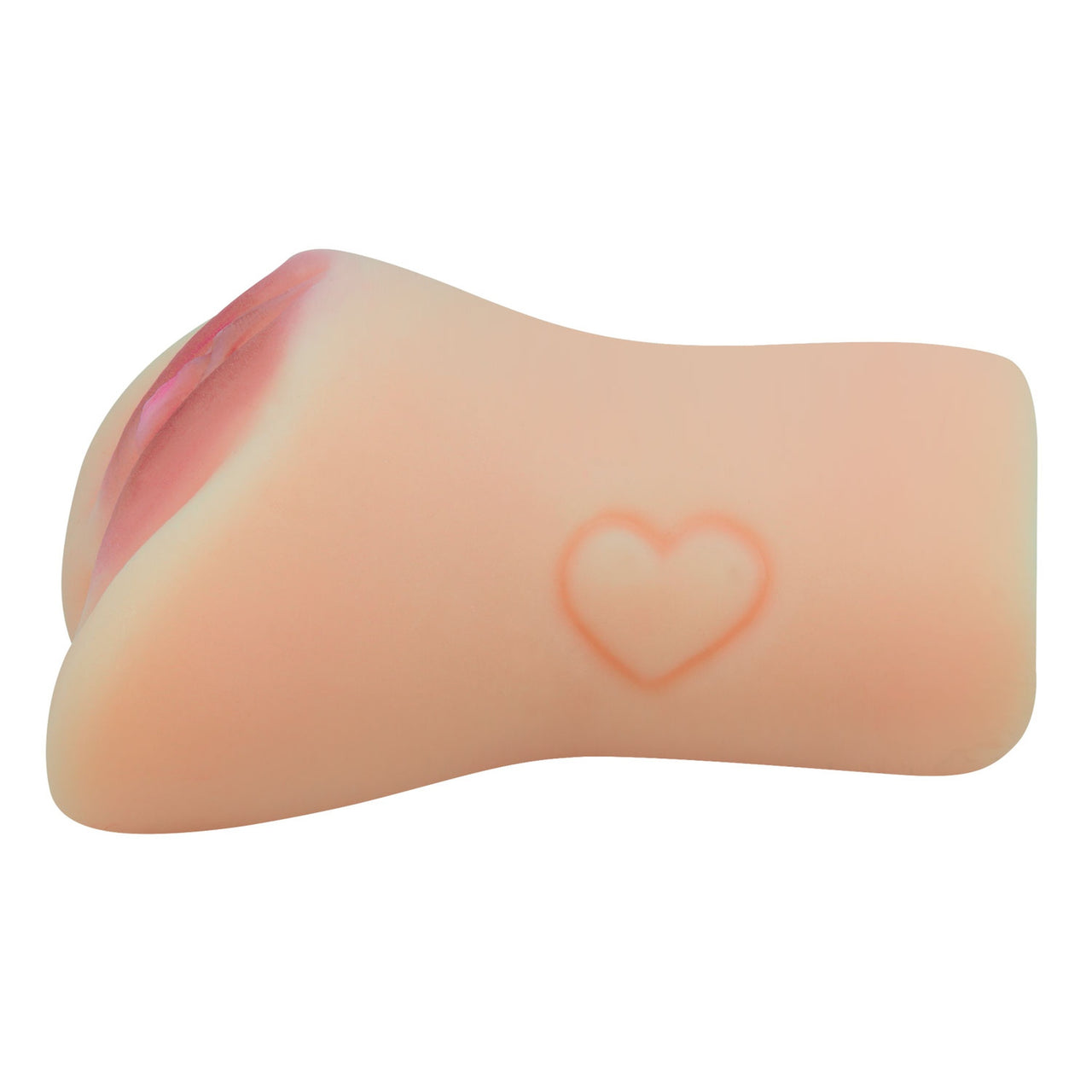 Side angle of the Crazy Bull Elena Lifelike Masturbator highlighting its hand-painted pussy lips and ribbed tunnel for sensational stroking.