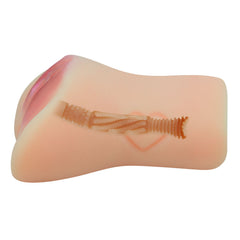 Elegant presentation of the Crazy Bull Elena Lifelike Masturbator showcasing its petite structure and sensual curves for a tantalizing experience.