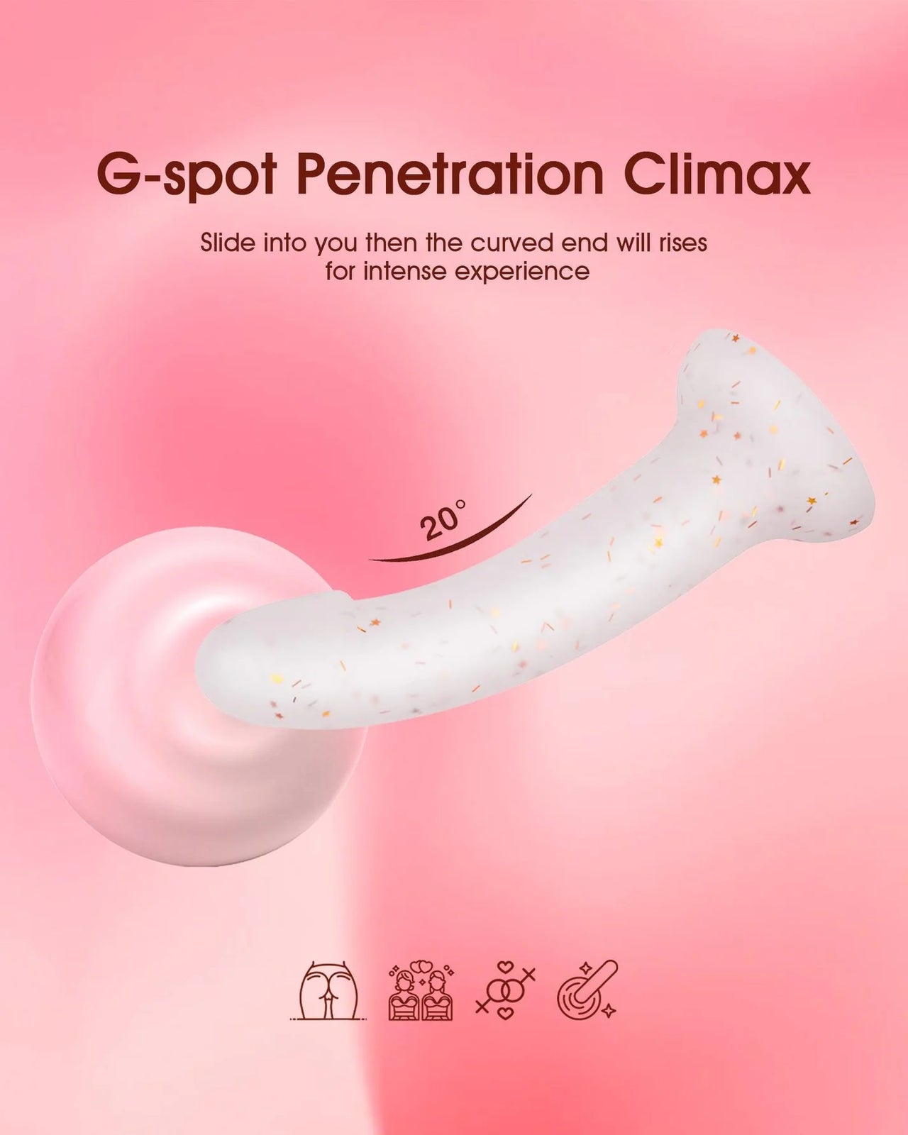 Charming Star Strap-On Dildo in pastel swirl colours, offering a uniquely hand-poured design for a personal touch.