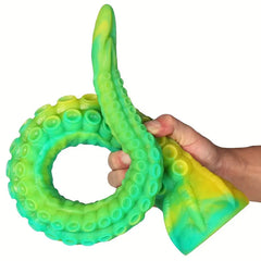 Scandals Tentacle Extra Long Silicone Dildo with textured suckers and suction cup base for versatile use.