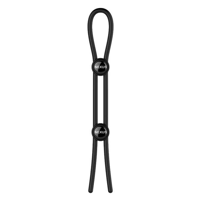 Nexus Forge Double Adjustable Cock Ring - Custom Fit Silicone, Waterproof, Body-Safe Black
