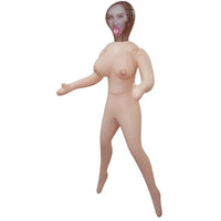 Full view of the Hussy Standing Pose PVC Inflatable Love Doll With 3 Tempting Love Holes, designed for stability and comfort during intimate moments.