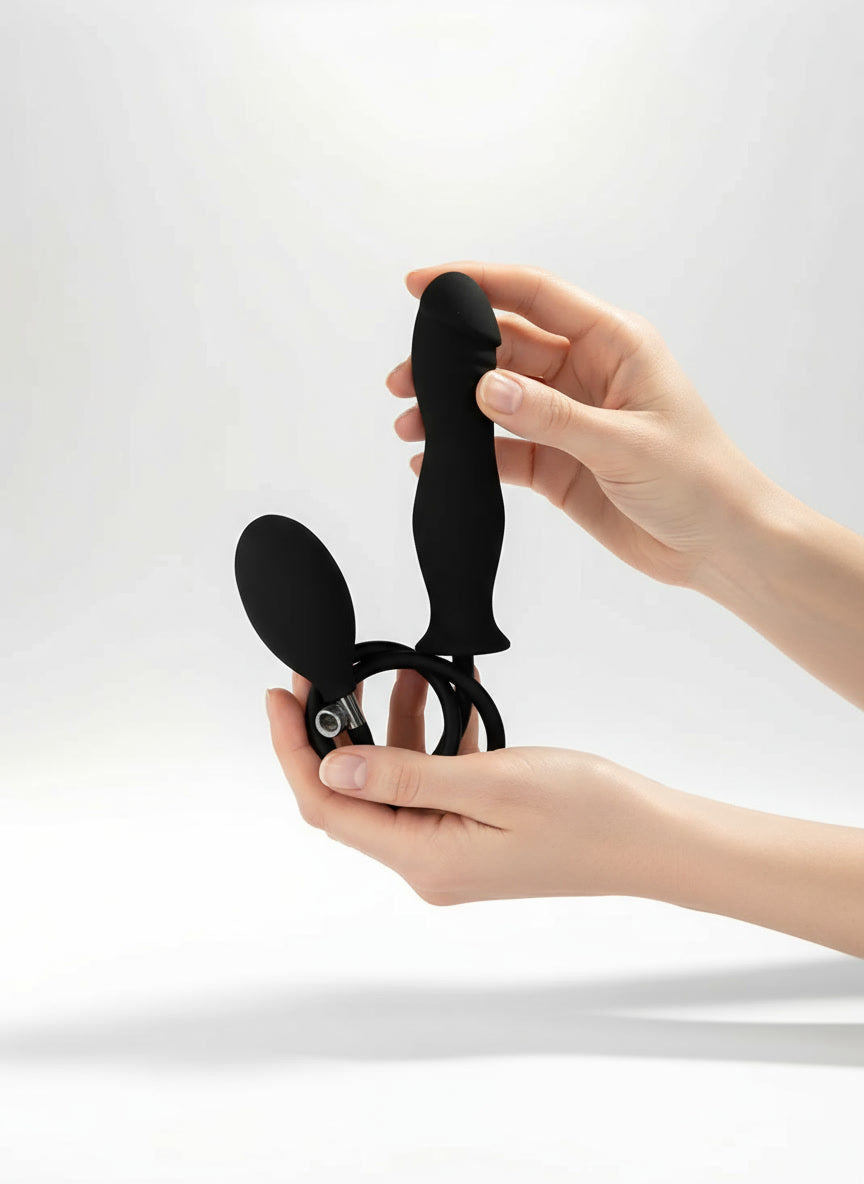 Luxury Inflatable Dildo 6 Inch Silicone - Experience ultimate pleasure with this exquisite inflatable dildo designed for wild adventures.