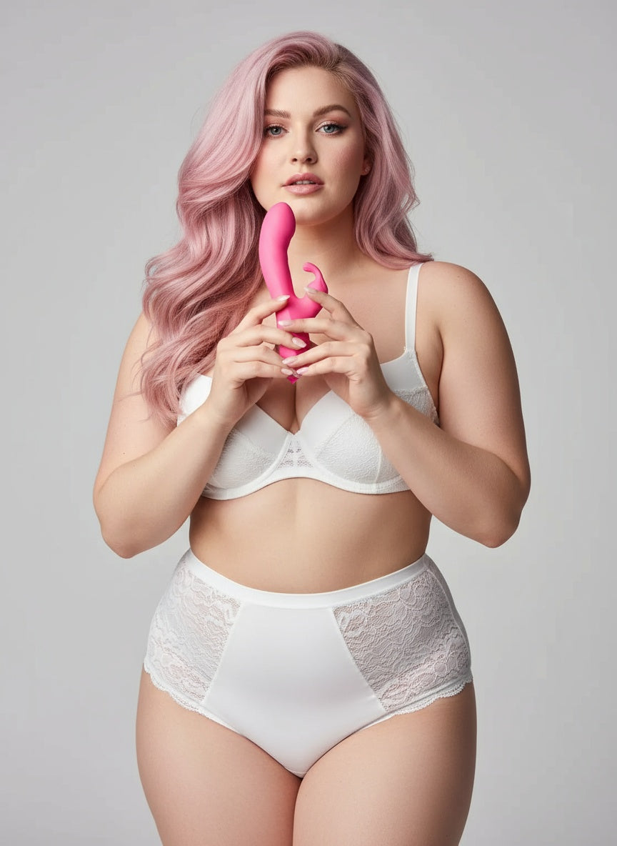 10-Function Silicone Rabbit Vibrator- Clitoral & G-Spot Stimulation-Scandals GAIA Rabbit