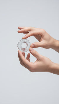 Oxballs Clear Cock Rings - Ultra Stretchy Textured Design for Enhanced Pleasure - Set of 2