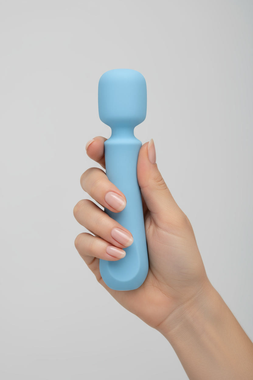 Doc Johnson Ritual Euphoria Blue Rechargeable Silicone Wand Vibrator
