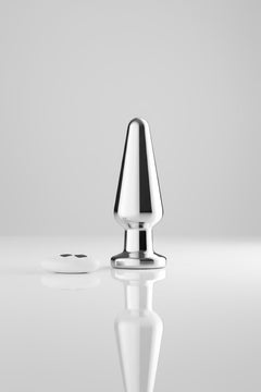 Toosh Remote Controlled Metal Vibrating Butt Plug - 10 Speed, USB Rechargeable, 3.8" Insertable