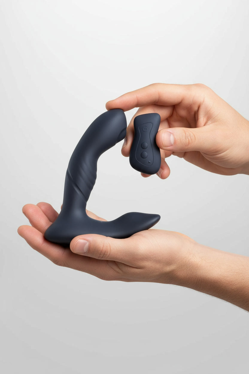 Remote Control Prostate Massager With 20 Modes, Tapping P-Spot & Perineum Vibration