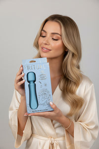 Doc Johnson Ritual Euphoria Blue Rechargeable Silicone Wand Vibrator