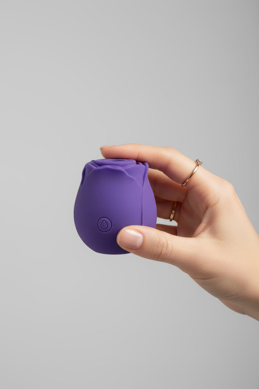 You Love Me Pick Me Rose Toy Suction Vibrator Purple