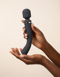 Dual End Head Silicone Wand Vibrator with 20 Vibration Modes and Waterproof Design by Scandals