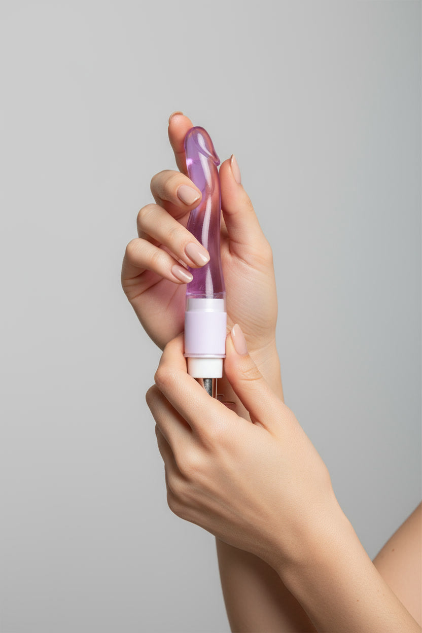 Scandals Slim Fuck Machine Dildo with realistic texture, 18.5 cm length, designed as a sex machine attachment for ultimate pleasure.