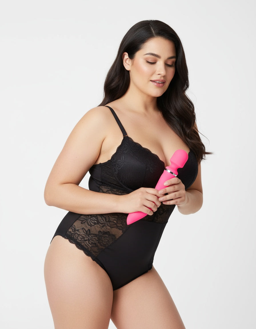 Dual End Head Silicone Wand Vibrator with 20 Vibration Modes and Waterproof Design by Scandals