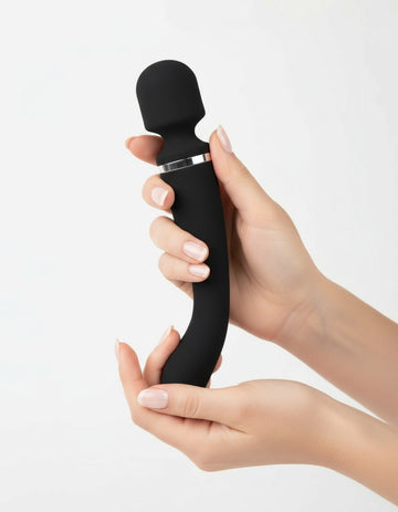 Dual End Head Silicone Wand Vibrator with 20 Vibration Modes and Waterproof Design by Scandals