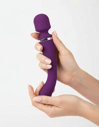 Dual End Head Silicone Wand Vibrator with 20 Vibration Modes and Waterproof Design by Scandals