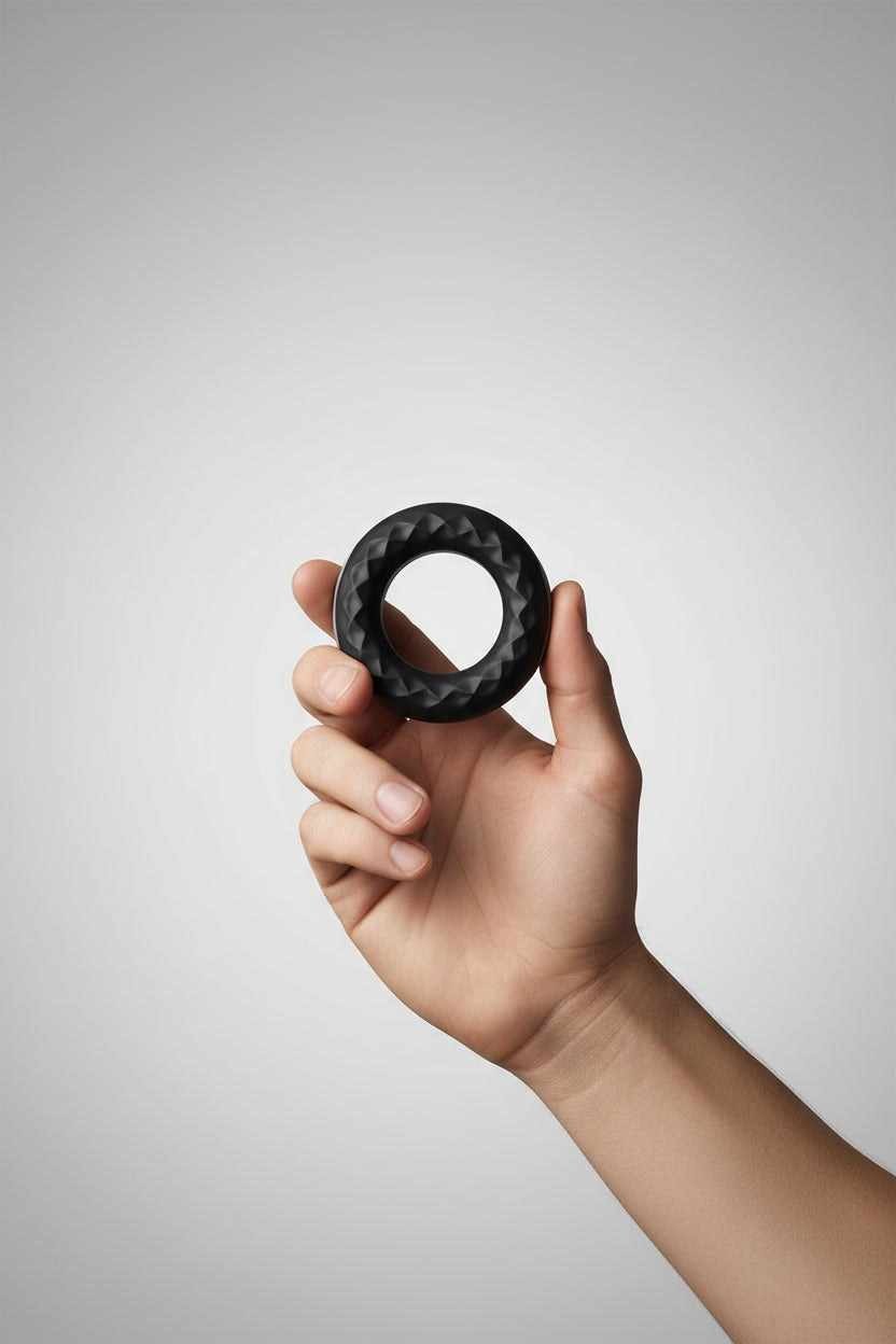 Scandals Dual Vibrating Remote Control Cock Ring with sleek design, featuring a gemini 2.5 flash element for enhanced pleasure.