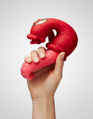 The Tongue Toy - Twin Rose Swirling Waterproof Rechargeable Vibrator