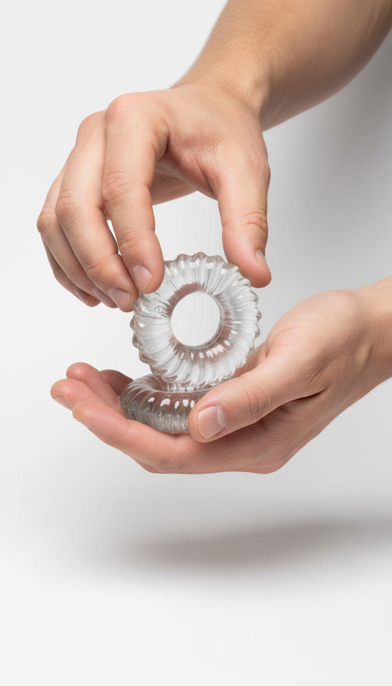 Oxballs Clear Cock Rings - Ultra Stretchy Textured Design for Enhanced Pleasure - Set of 2