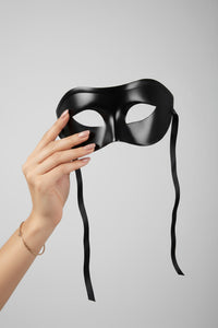 Elegant Black Masquerade Mask for Sophisticated Events by Scandals