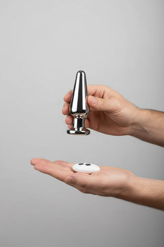 Toosh Remote Controlled Metal Vibrating Butt Plug - 10 Speed, USB Rechargeable, 3.8" Insertable