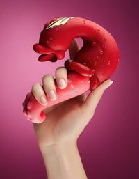 The Tongue Toy - Twin Rose Swirling Waterproof Rechargeable Vibrator