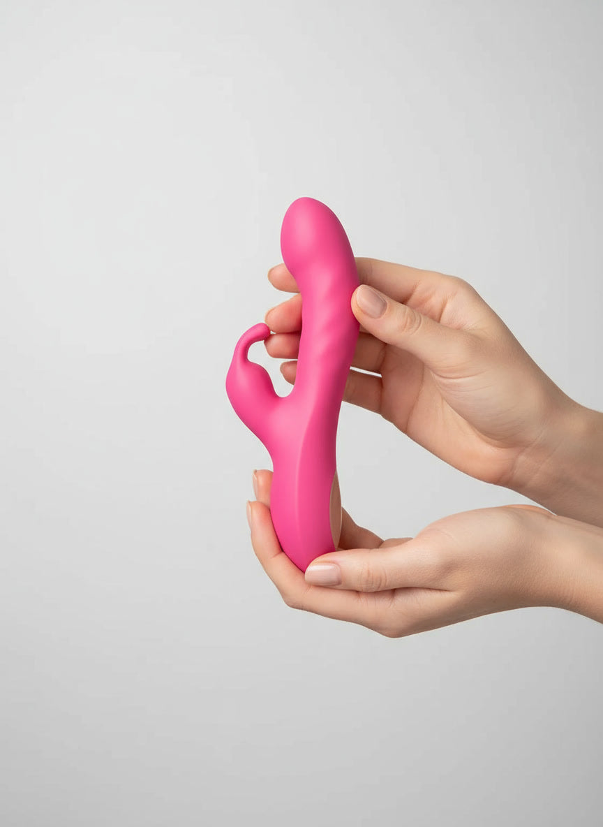 10-Function Silicone Rabbit Vibrator- Clitoral & G-Spot Stimulation-Scandals GAIA Rabbit