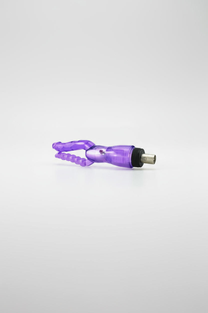 Scandals Double Vibe sex machine attachment made of TPR and ABS, lightweight and designed for enhanced pleasure.