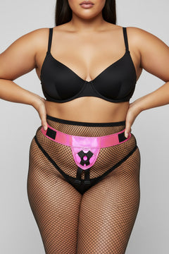 Mina Lustre Strap-On Harness with Adjustable Design, Bullet Pocket & Compatible O-Rings