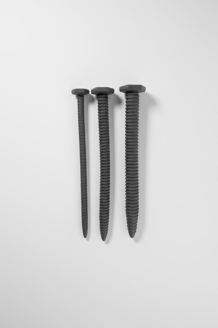 Brutus ribbed silicone sounding set with three urethral dilators of varied diameters, designed for premium urethral training.