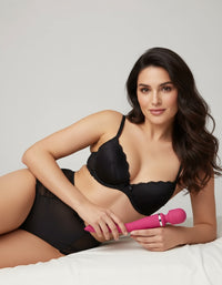 Dual End Head Silicone Wand Vibrator with 20 Vibration Modes and Waterproof Design by Scandals