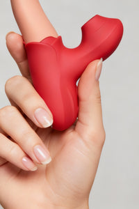 10-Mode Tongue Licking Vibrator with Twin Rose Suction, Waterproof & Rechargeable-2.0