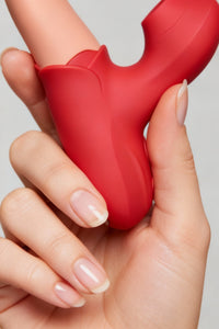 10-Mode Tongue Licking Vibrator with Twin Rose Suction, Waterproof & Rechargeable-2.0