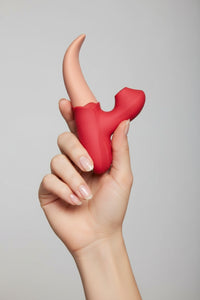 10-Mode Tongue Licking Vibrator with Twin Rose Suction, Waterproof & Rechargeable-2.0