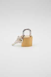 BOUND Padlock and Key - Elegant Brass Design for BDSM Bondage Play, Durable and Stylish