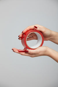 Me You Us Bondage Tape - 20m Durable PVC Restraints in Purple and Red, Latex Free, 2